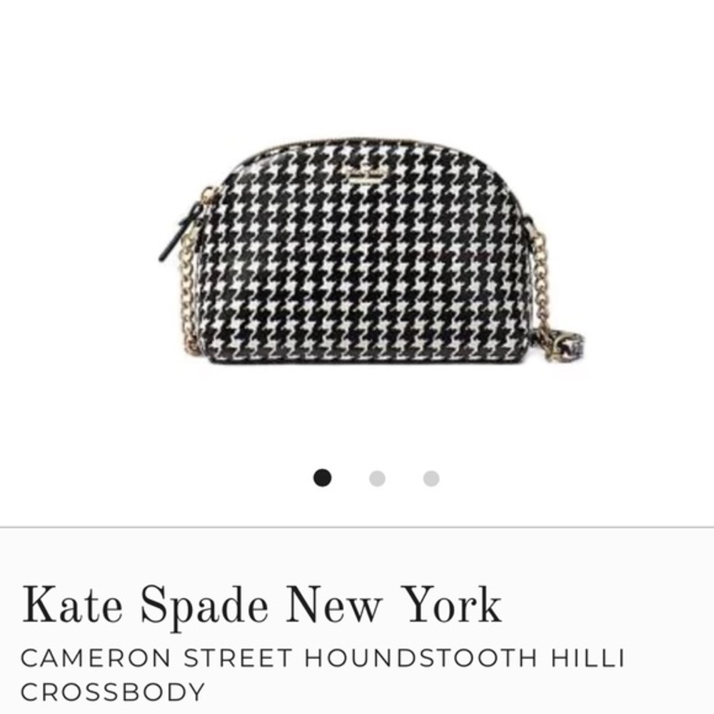 Kate Spade New York Cameron Street Hilli Crossbody Bag black & white gold accent